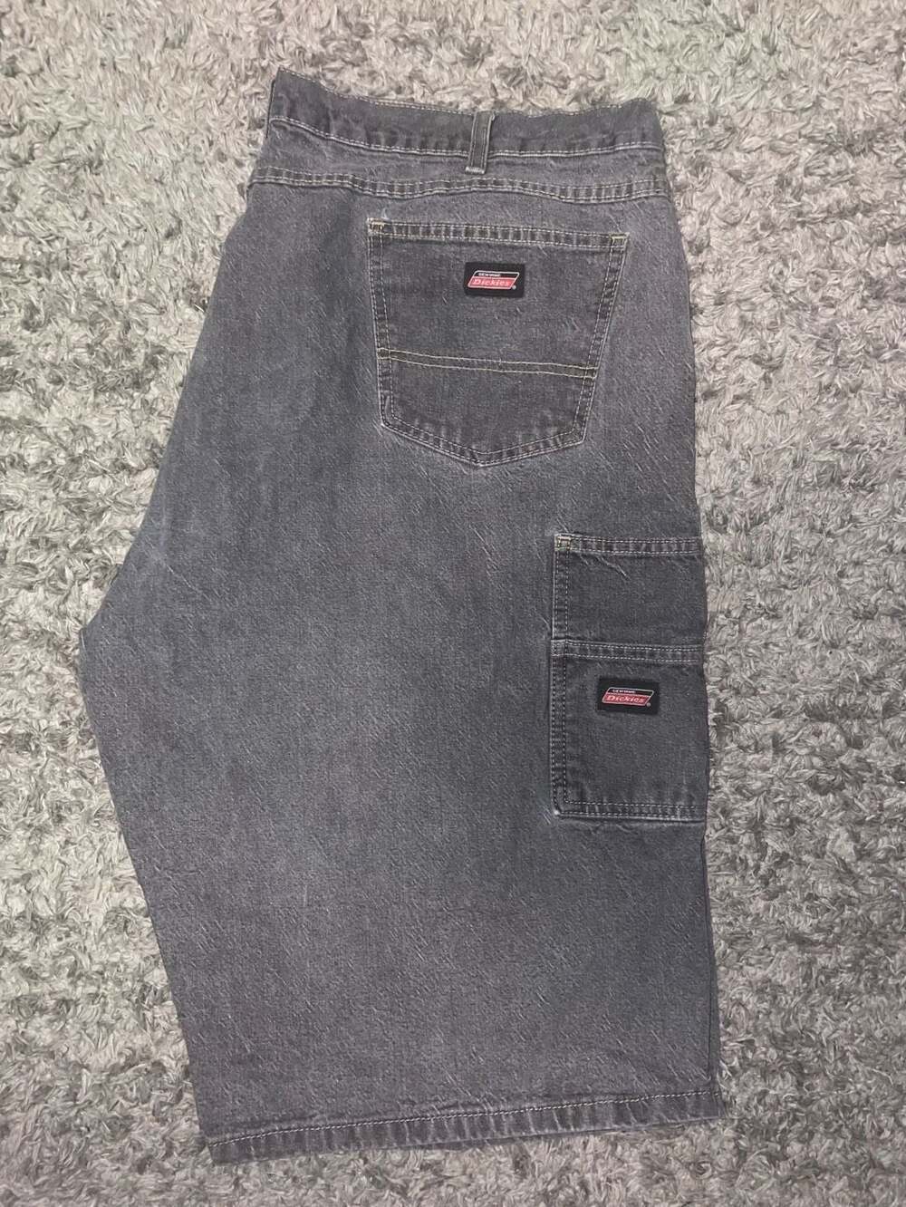 Dickies Vintage Y2K Faded Gray Denim Carpenter Shorts Jorts